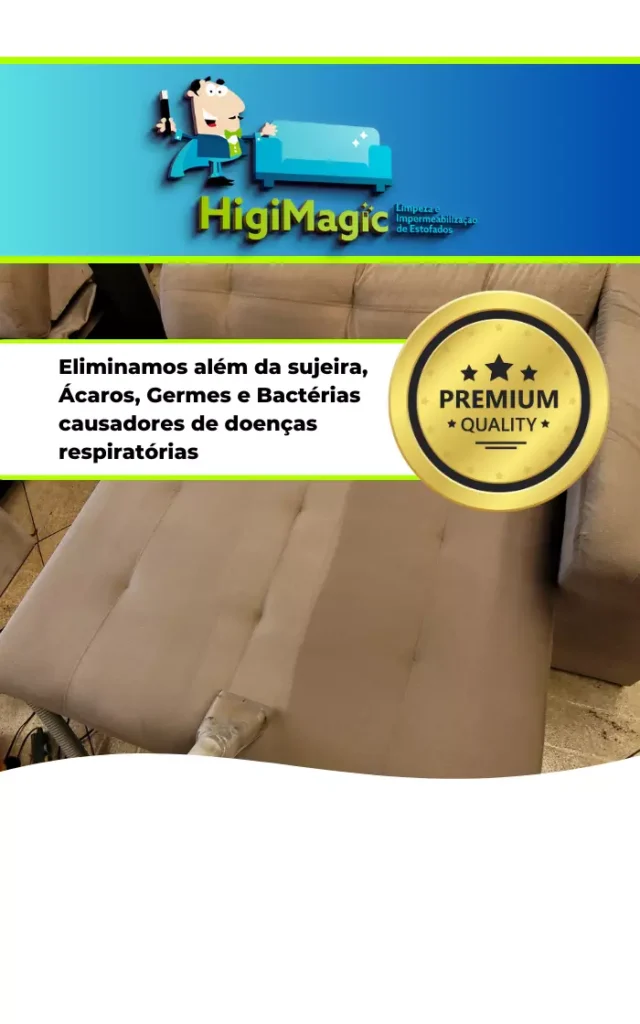 Imagem representando o serviço de higienização de estofados da HigiMagic, atuando em diversos bairros de Curitiba como Batel, Água Verde, Juvevê, Santa Felicidade, Bigorrilho, Mercês, Alto da XV, Centro, Centro Cívico, Cristo Rei, Jardim Social, Cabral, Ahú, São Francisco e Rebouças. A HigiMagic é especialista em limpeza e higienização de estofados, protegendo seus móveis contra derramamentos e manchas. Nossos serviços são oferecidos em toda Curitiba, garantindo que sua casa ou empresa esteja sempre com a melhor aparência. Escolha a HigiMagic para um serviço de qualidade e confiável.